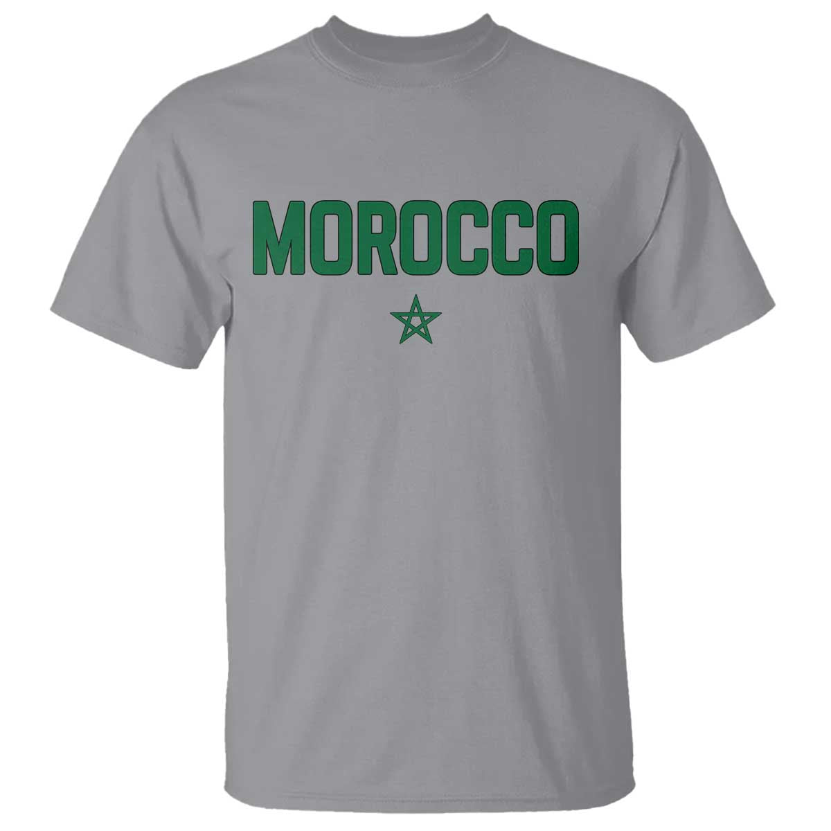 Morocco Star Flag Minimalist Moroccan Pride T Shirt