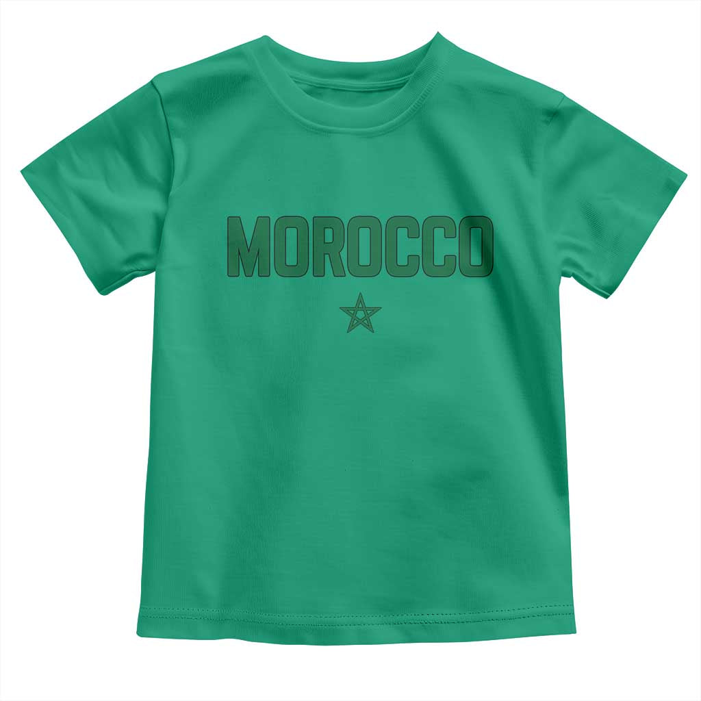 Morocco Star Flag Minimalist Moroccan Pride Toddler T Shirt