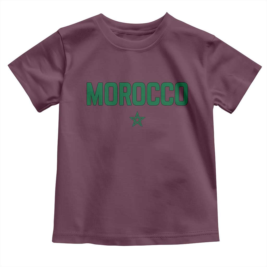 Morocco Star Flag Minimalist Moroccan Pride Toddler T Shirt