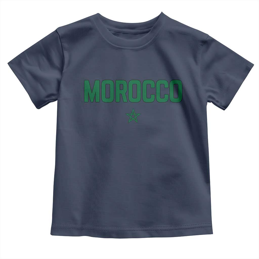 Morocco Star Flag Minimalist Moroccan Pride Toddler T Shirt