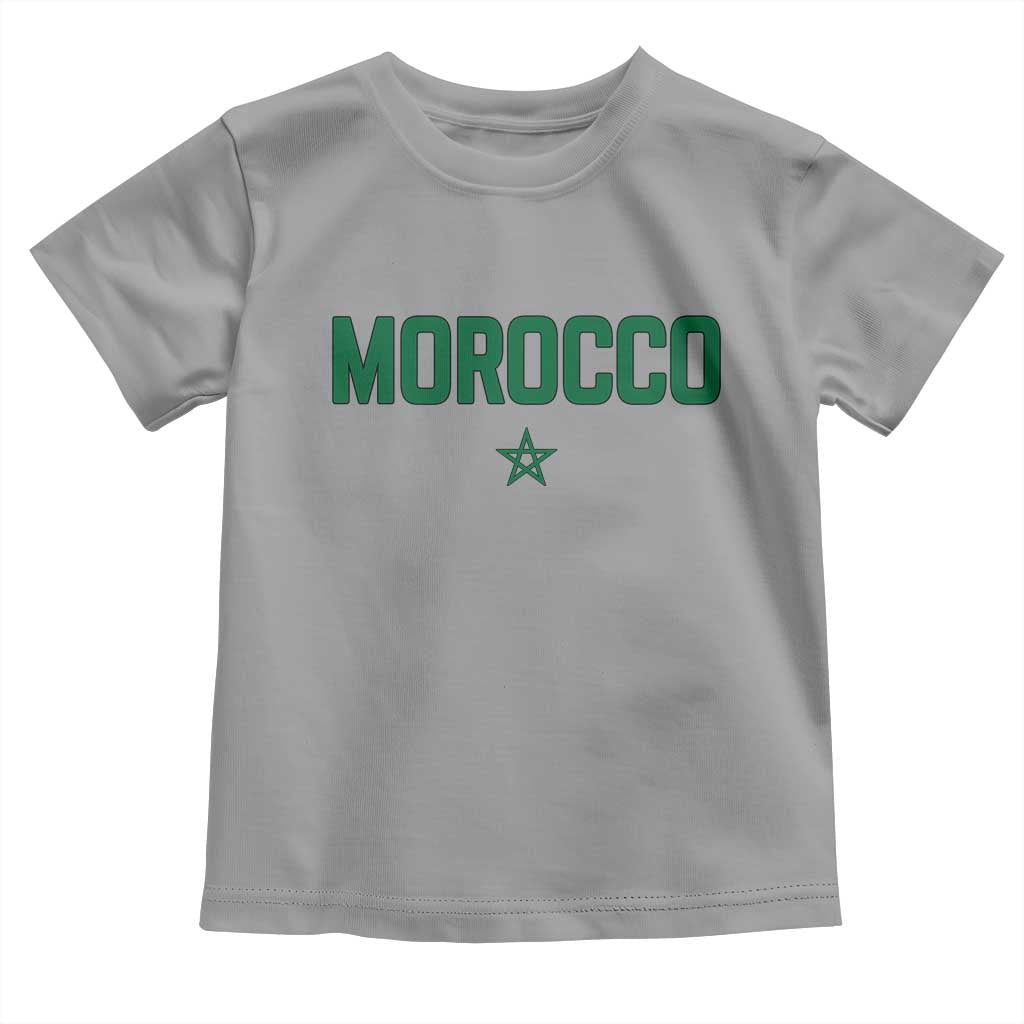 Morocco Star Flag Minimalist Moroccan Pride Toddler T Shirt