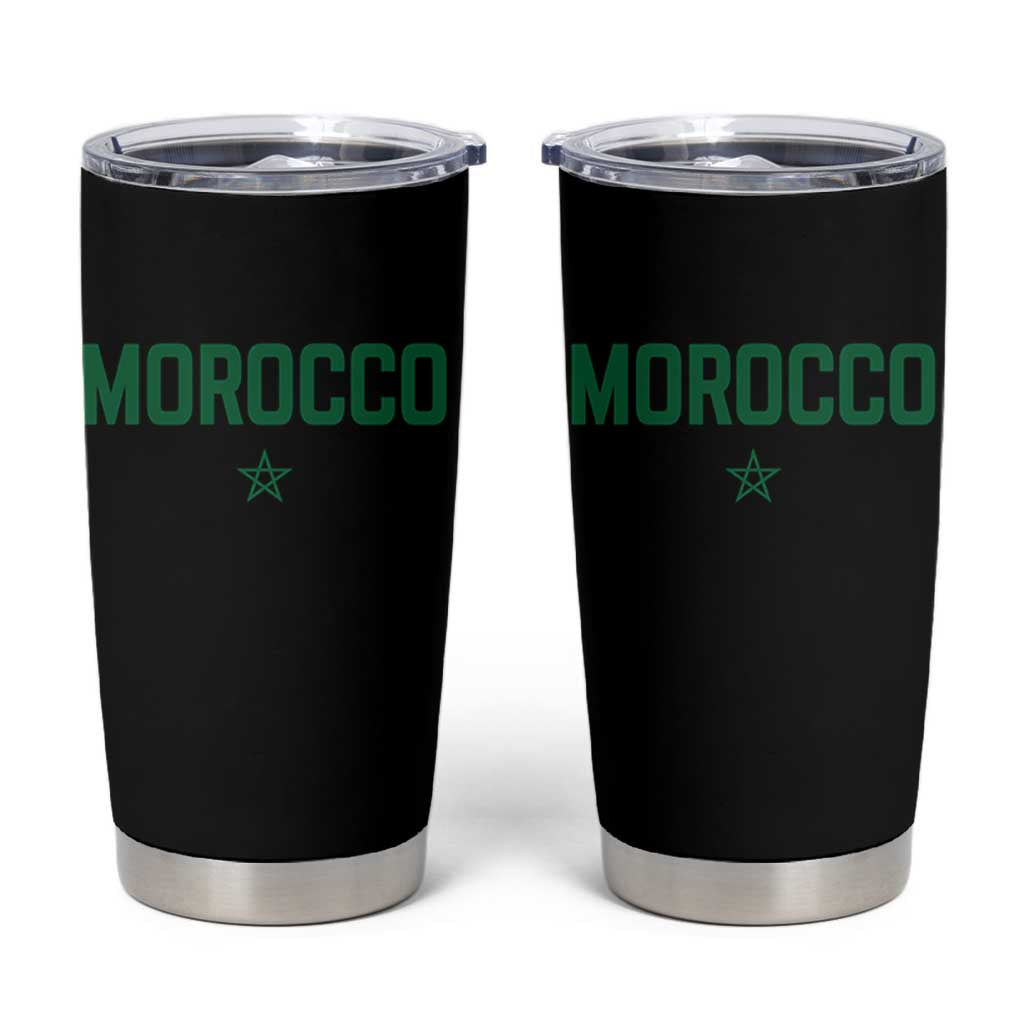 Morocco Star Flag Minimalist Moroccan Pride Tumbler Cup