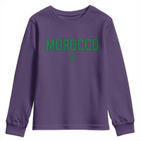Morocco Star Flag Minimalist Moroccan Pride Youth Sweatshirt