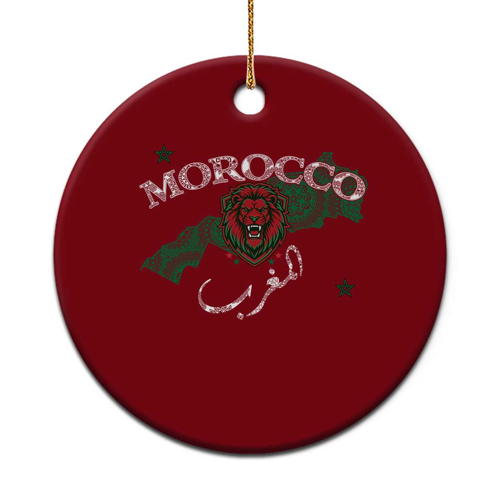 Morocco Lion Maghrib Moroccan Spirit Heritage Ceramic Ornament