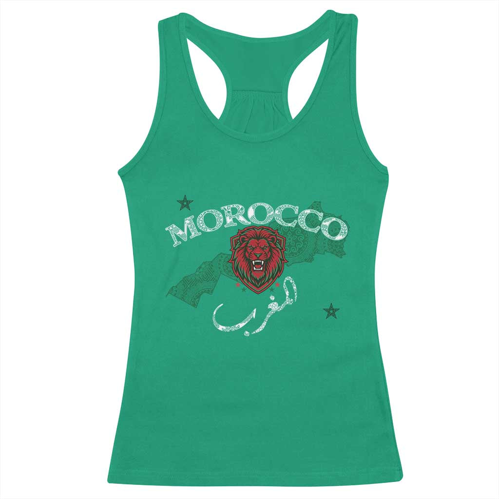 Morocco Lion Maghrib Moroccan Spirit Heritage Racerback Tank Top