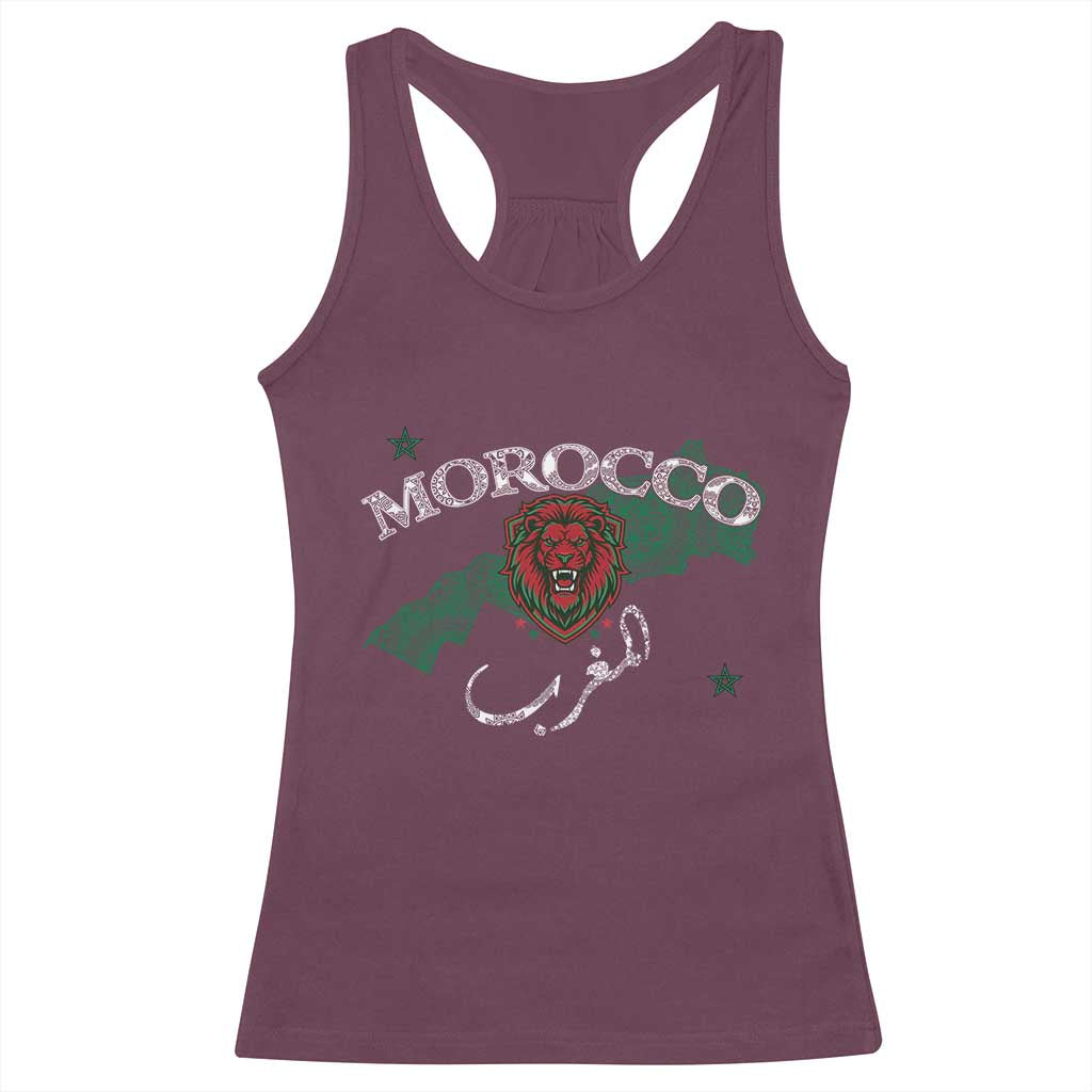 Morocco Lion Maghrib Moroccan Spirit Heritage Racerback Tank Top