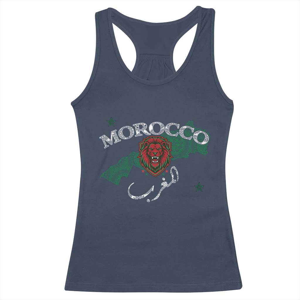 Morocco Lion Maghrib Moroccan Spirit Heritage Racerback Tank Top