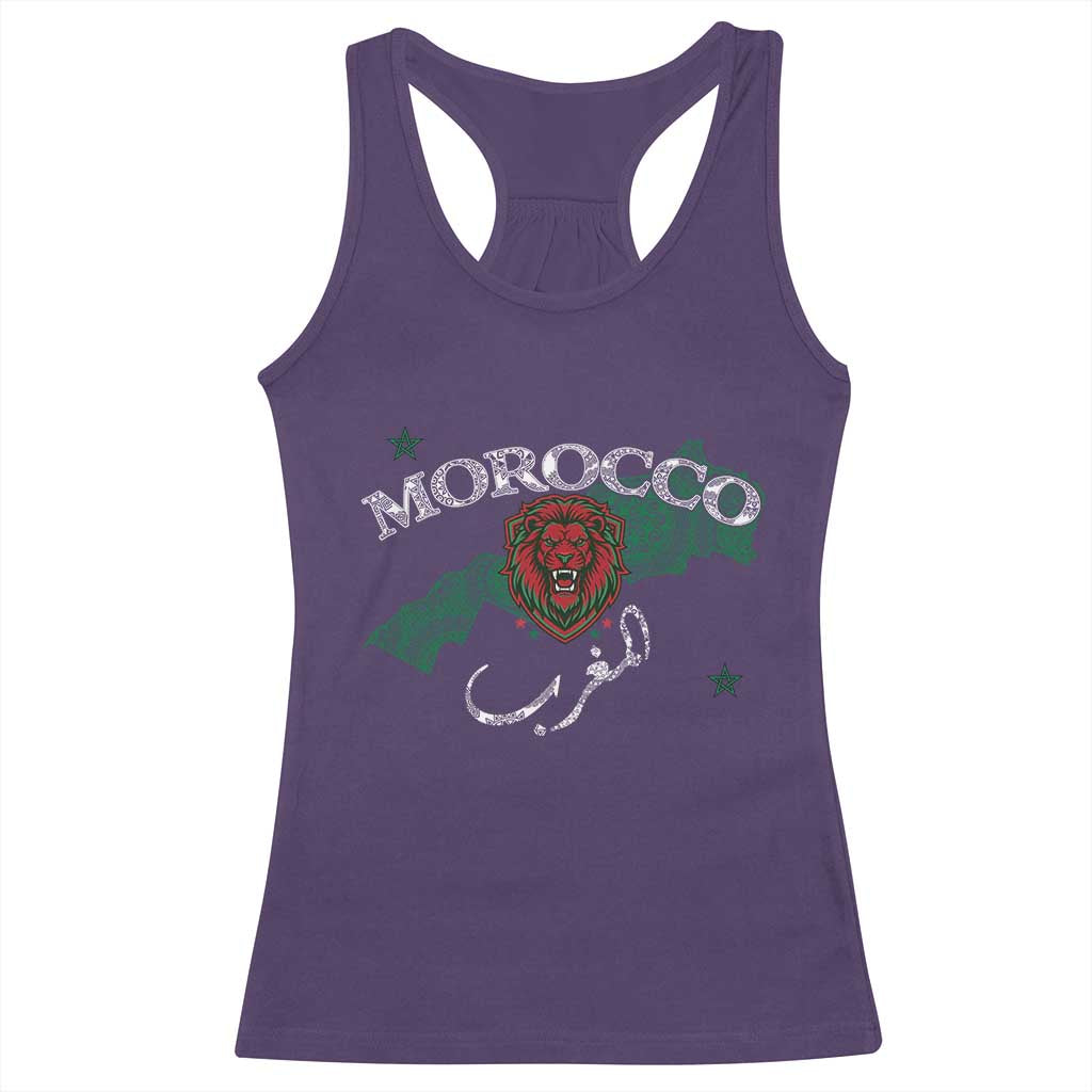 Morocco Lion Maghrib Moroccan Spirit Heritage Racerback Tank Top