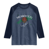 Morocco Lion Maghrib Moroccan Spirit Heritage Raglan Shirt