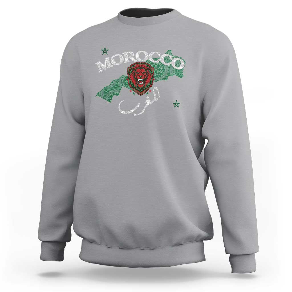 Morocco Lion Maghrib Moroccan Spirit Heritage Sweatshirt