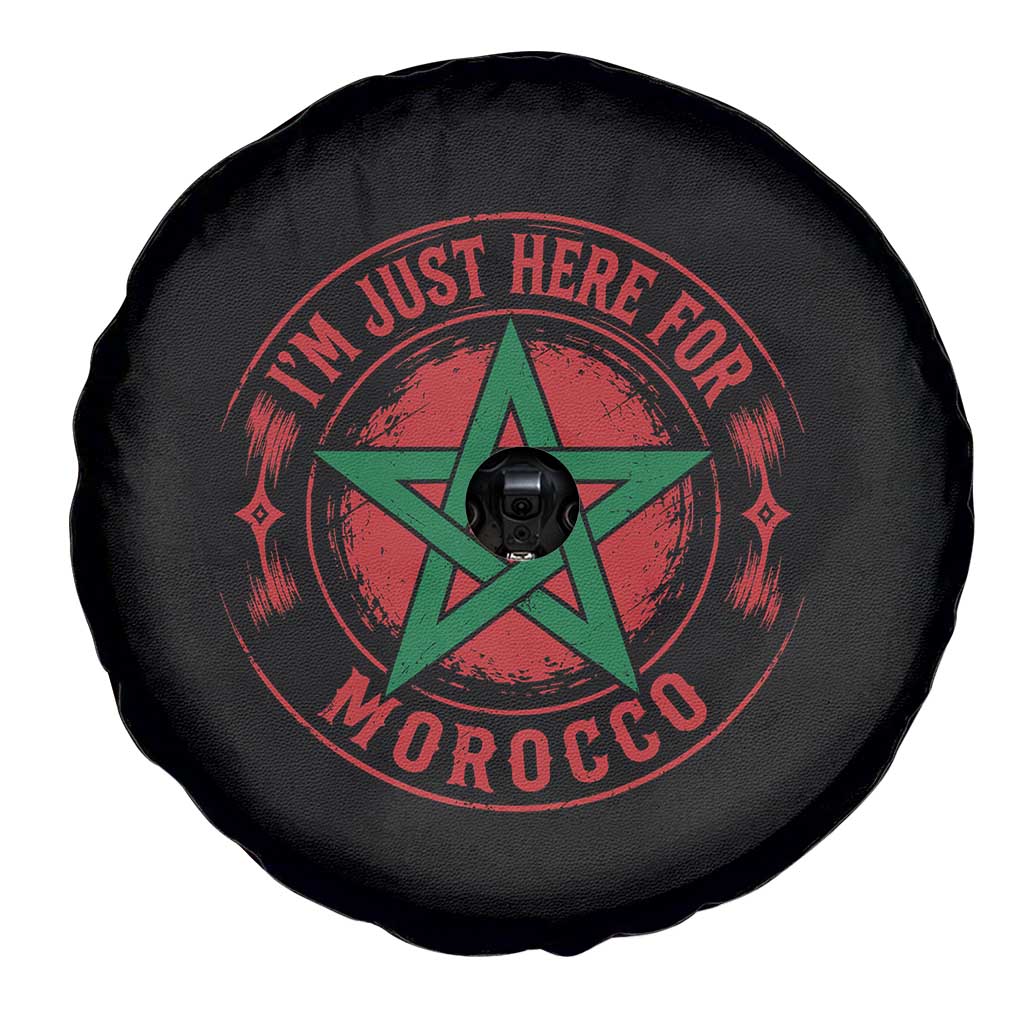 I'm Just Here for Morocco Spare Tire Cover Funny Moroccan Pride Supporter Sports Fan