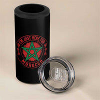 I'm Just Here for Morocco 4 in 1 Can Cooler Tumbler Funny Moroccan Pride Supporter Sports Fan