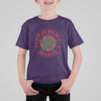 I'm Just Here for Morocco T Shirt For Kid Funny Moroccan Pride Supporter Sports Fan