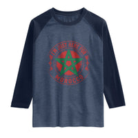 I'm Just Here for Morocco Raglan Shirt Funny Moroccan Pride Supporter Sports Fan