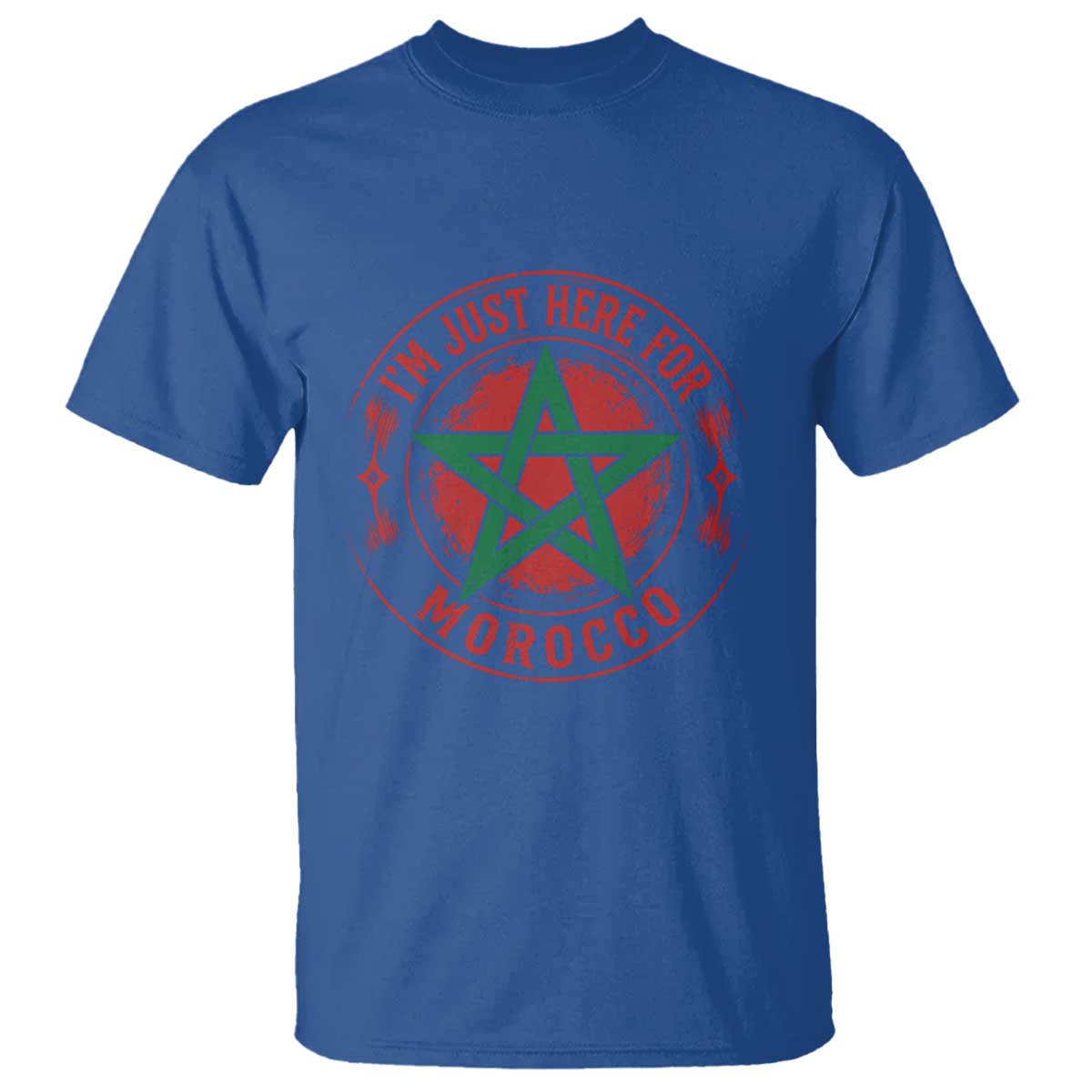 I'm Just Here for Morocco T Shirt Funny Moroccan Pride Supporter Sports Fan