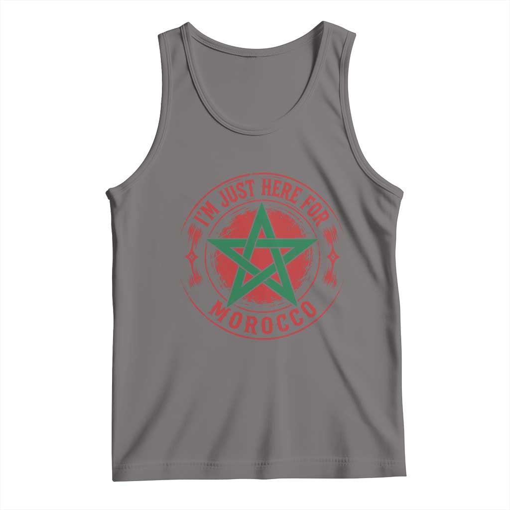 I'm Just Here for Morocco Tank Top Funny Moroccan Pride Supporter Sports Fan