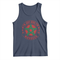 I'm Just Here for Morocco Tank Top Funny Moroccan Pride Supporter Sports Fan
