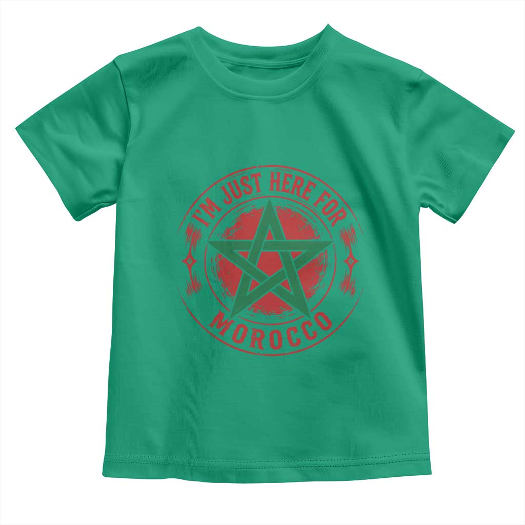 I'm Just Here for Morocco Toddler T Shirt Funny Moroccan Pride Supporter Sports Fan