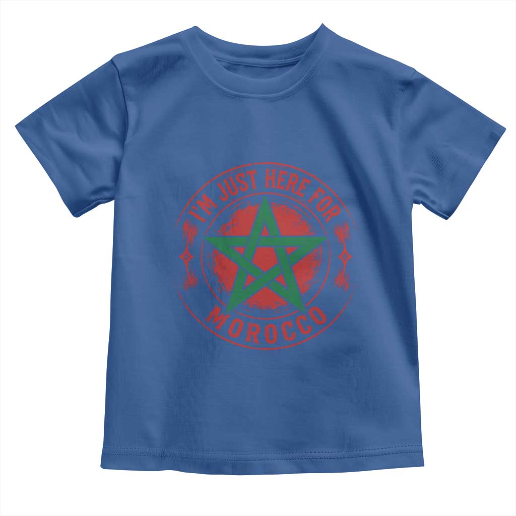 I'm Just Here for Morocco Toddler T Shirt Funny Moroccan Pride Supporter Sports Fan