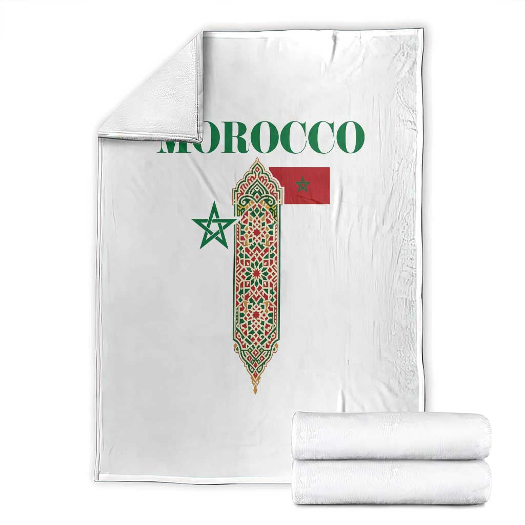 Traditional Moroccan Mosaic Archway Graphic Throw Blanket Morocco Architecture Tile Pattern