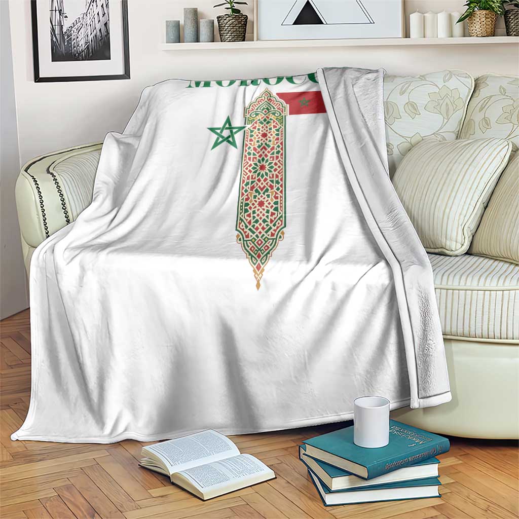 Traditional Moroccan Mosaic Archway Graphic Throw Blanket Morocco Architecture Tile Pattern