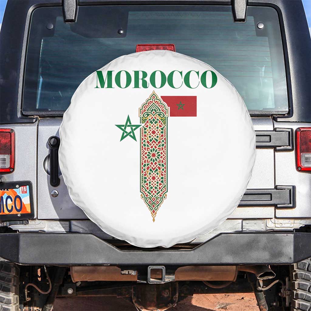 Traditional Moroccan Mosaic Archway Graphic Spare Tire Cover Morocco Architecture Tile Pattern