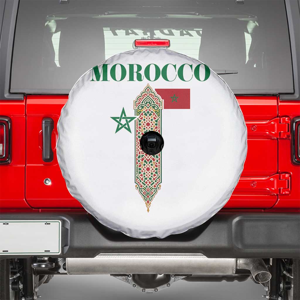 Traditional Moroccan Mosaic Archway Graphic Spare Tire Cover Morocco Architecture Tile Pattern
