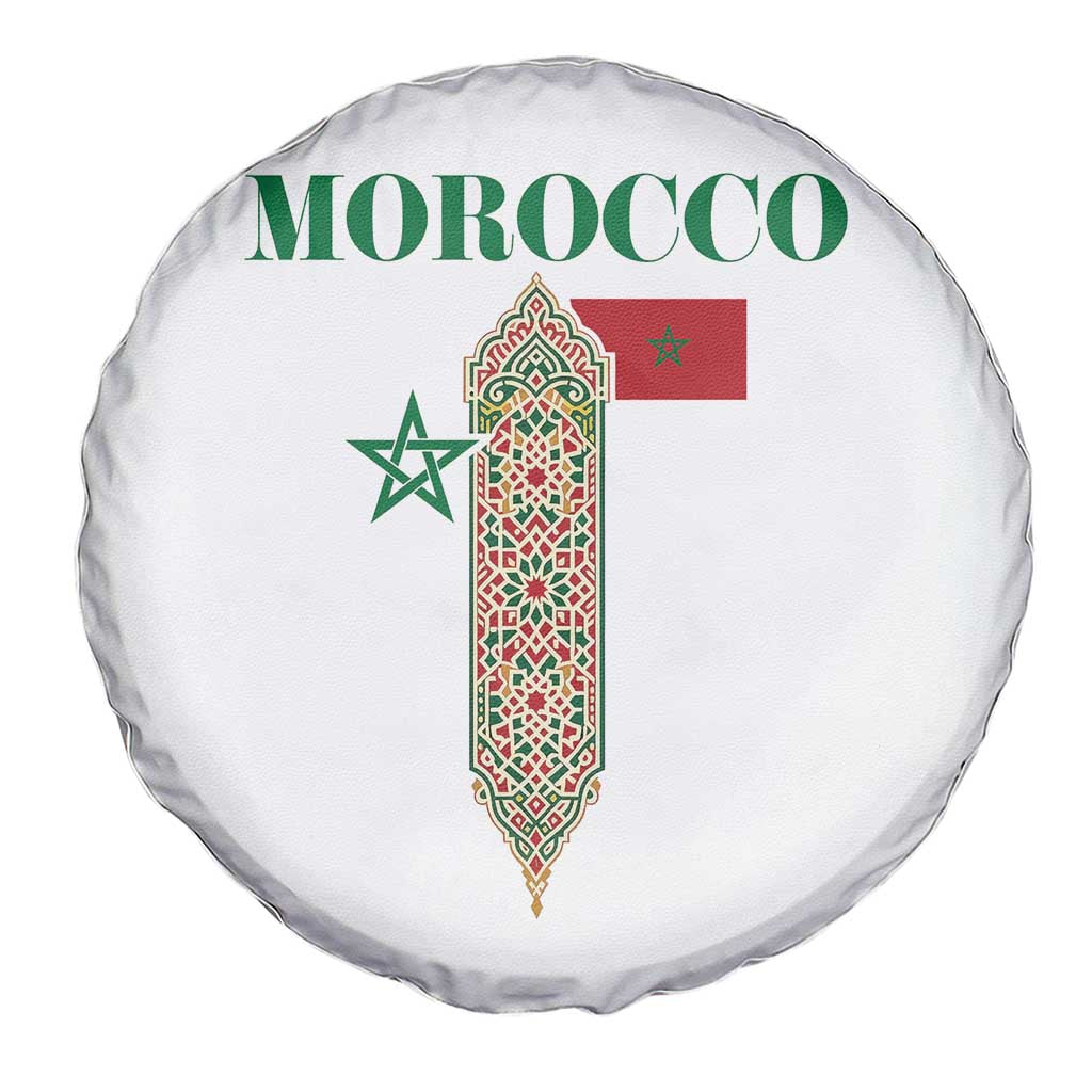 Traditional Moroccan Mosaic Archway Graphic Spare Tire Cover Morocco Architecture Tile Pattern