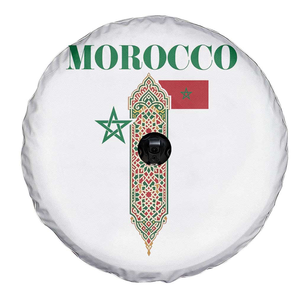 Traditional Moroccan Mosaic Archway Graphic Spare Tire Cover Morocco Architecture Tile Pattern