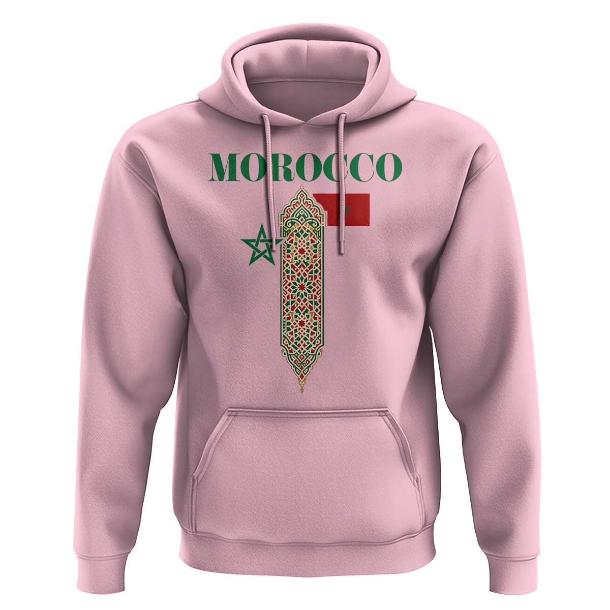 Traditional Moroccan Mosaic Archway Graphic Hoodie Morocco Architecture Tile Pattern