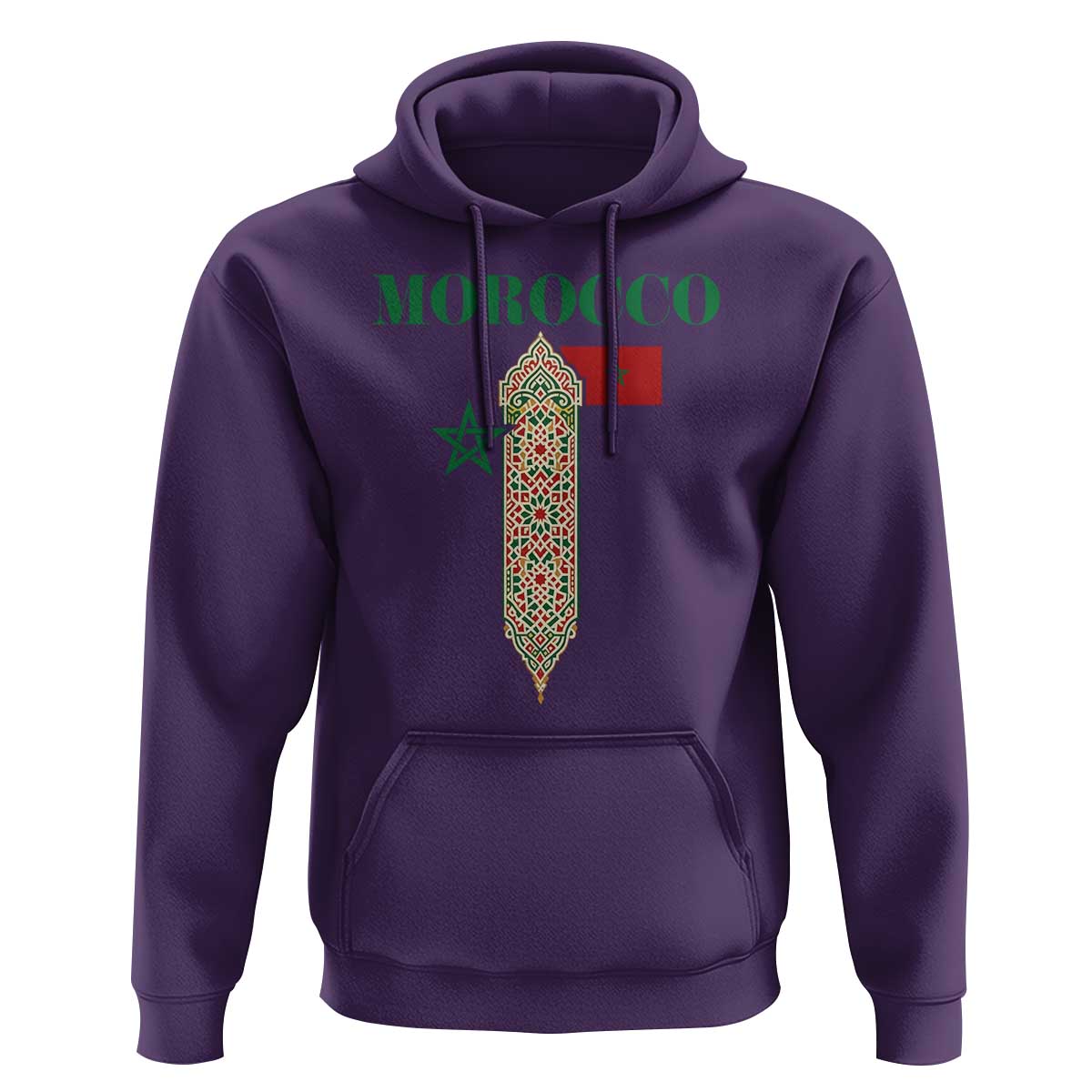Traditional Moroccan Mosaic Archway Graphic Hoodie Morocco Architecture Tile Pattern