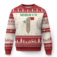 Traditional Moroccan Mosaic Archway Graphic Ugly Christmas Sweater Morocco Architecture Tile Pattern