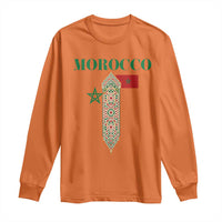 Traditional Moroccan Mosaic Archway Graphic Long Sleeve Shirt Morocco Architecture Tile Pattern