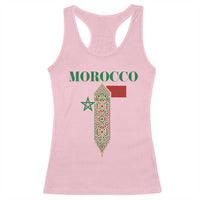 Traditional Moroccan Mosaic Archway Graphic Racerback Tank Top Morocco Architecture Tile Pattern