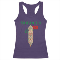 Traditional Moroccan Mosaic Archway Graphic Racerback Tank Top Morocco Architecture Tile Pattern