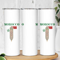 Traditional Moroccan Mosaic Archway Graphic Skinny Tumbler Morocco Architecture Tile Pattern