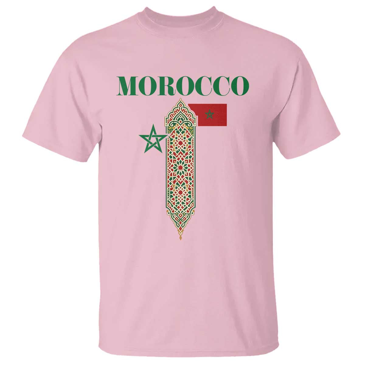 Traditional Moroccan Mosaic Archway Graphic T Shirt Morocco Architecture Tile Pattern