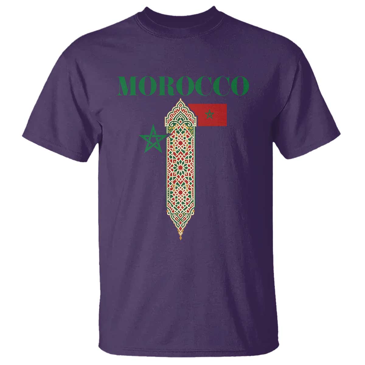 Traditional Moroccan Mosaic Archway Graphic T Shirt Morocco Architecture Tile Pattern