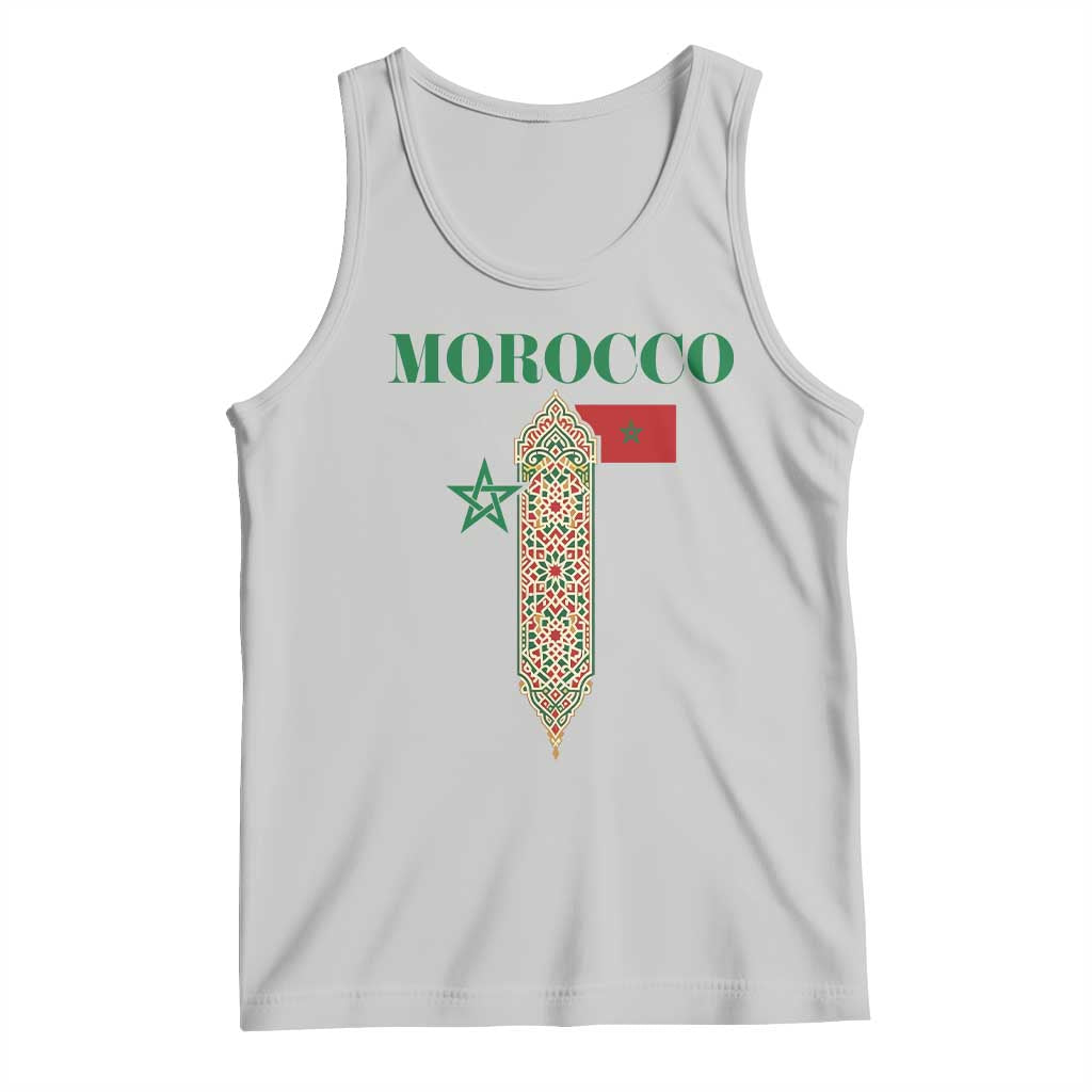 Traditional Moroccan Mosaic Archway Graphic Tank Top Morocco Architecture Tile Pattern