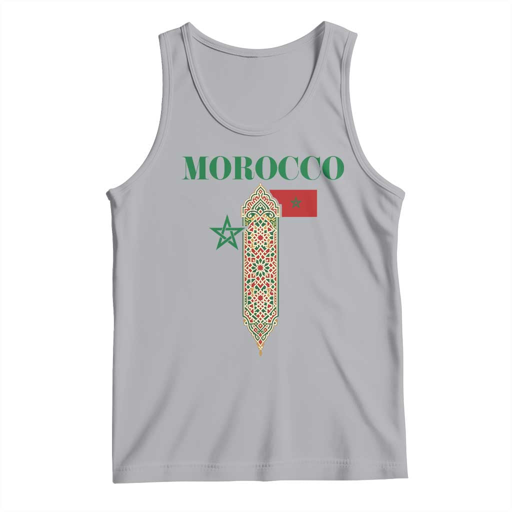 Traditional Moroccan Mosaic Archway Graphic Tank Top Morocco Architecture Tile Pattern