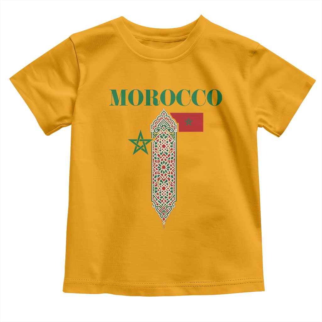 Traditional Moroccan Mosaic Archway Graphic Toddler T Shirt Morocco Architecture Tile Pattern