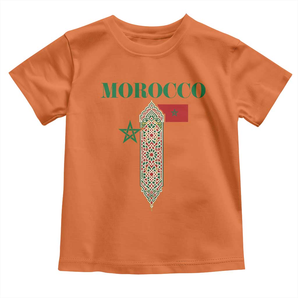 Traditional Moroccan Mosaic Archway Graphic Toddler T Shirt Morocco Architecture Tile Pattern