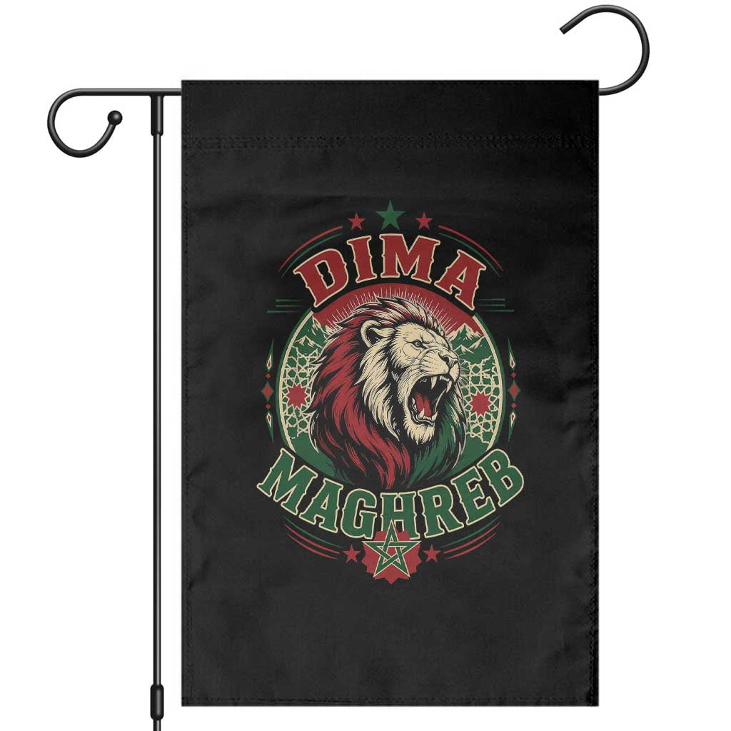 Dima Maghreb Morocco Lion Roar Garden Flag Proud Patriotic Moroccan Spirit Heritage Support
