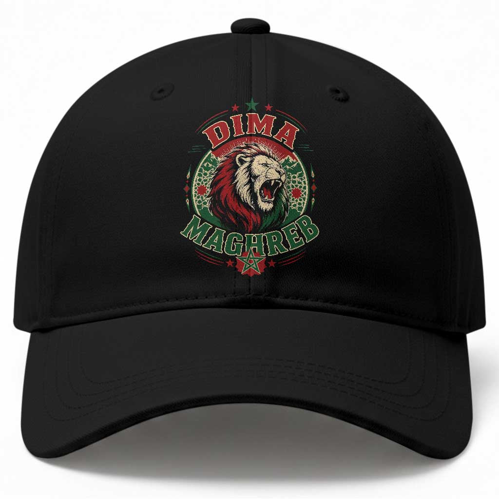 Dima Maghreb Morocco Lion Roar Baseball Cap Proud Patriotic Moroccan Spirit Heritage Support