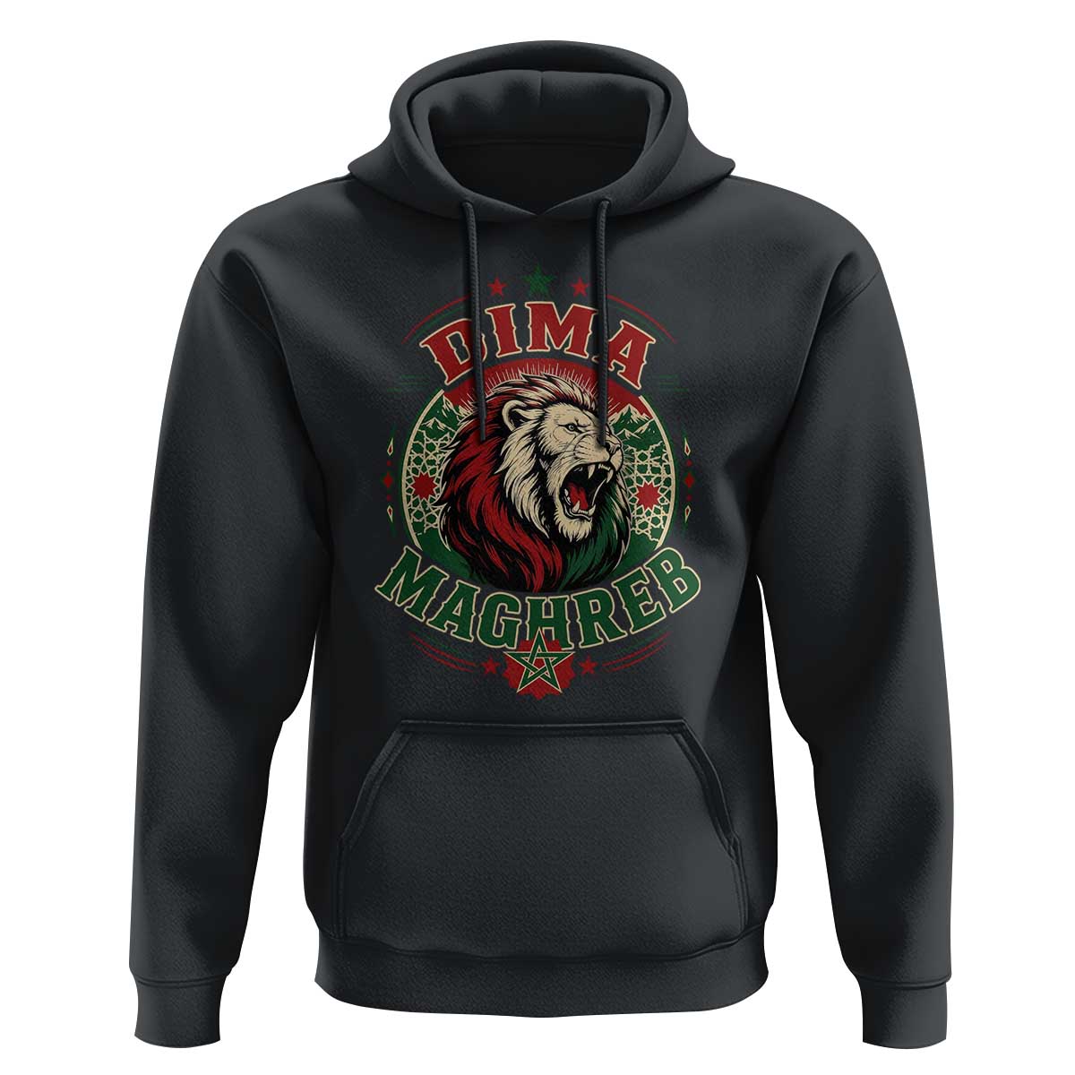 Dima Maghreb Morocco Lion Roar Hoodie Proud Patriotic Moroccan Spirit Heritage Support