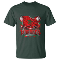 Waving Morocco Flag Stadium Lights T Shirt Patriotic Moroccan Soccer Fans