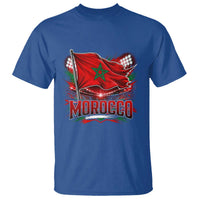Waving Morocco Flag Stadium Lights T Shirt Patriotic Moroccan Soccer Fans
