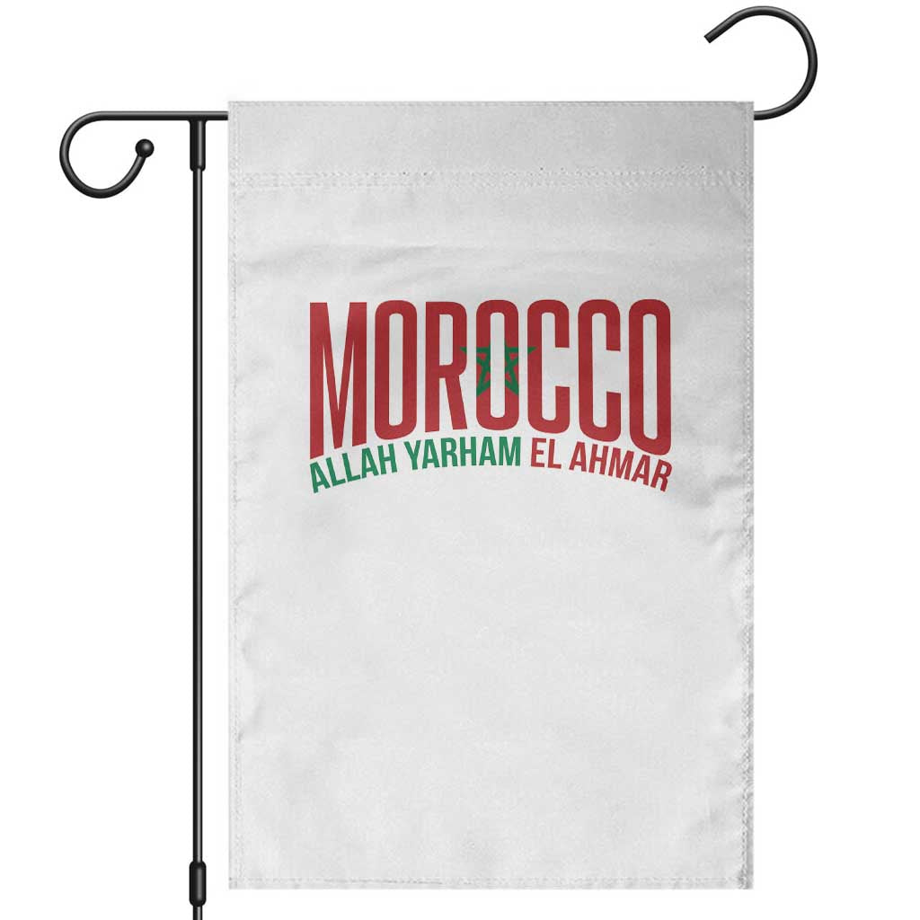 Morocco Flag Pride Allah Yarham El Ahmar Garden Flag Moroccan Soccer Football Fans Gift
