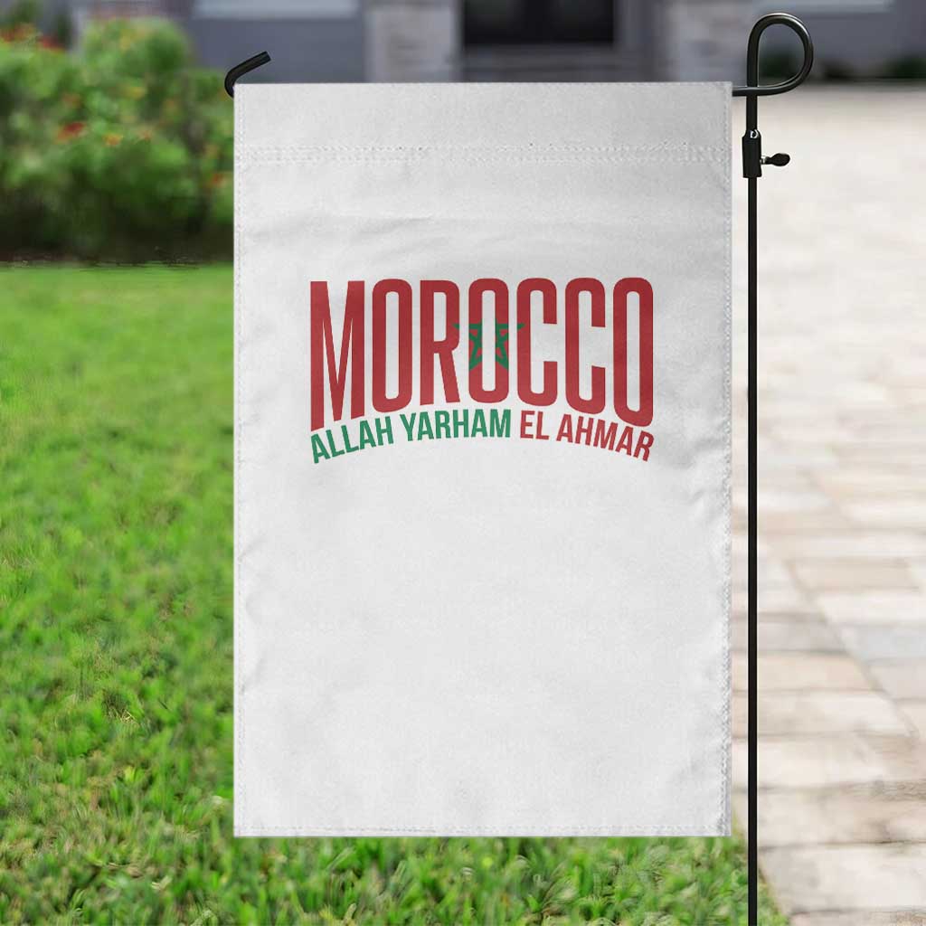 Morocco Flag Pride Allah Yarham El Ahmar Garden Flag Moroccan Soccer Football Fans Gift