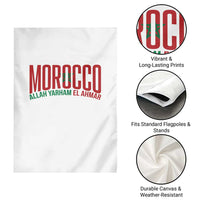 Morocco Flag Pride Allah Yarham El Ahmar Garden Flag Moroccan Soccer Football Fans Gift